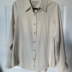 Orvis Ivory 100% Silk Collared Shirt